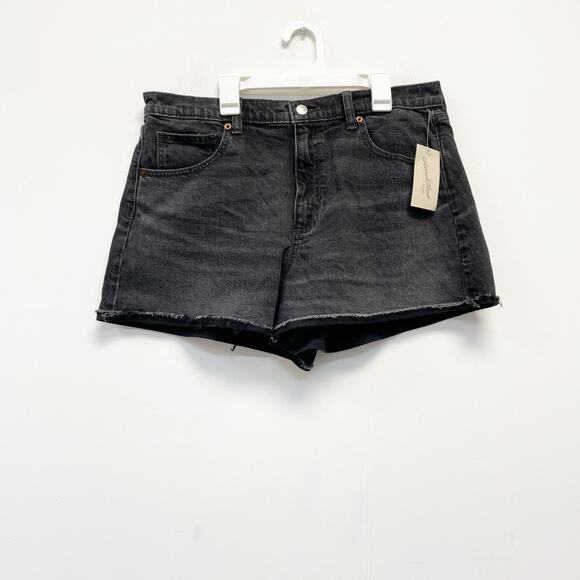 Universal Thread Women's High Rise 90's Cutoff Jean Shorts Black Size 12 - Picture 2 of 7